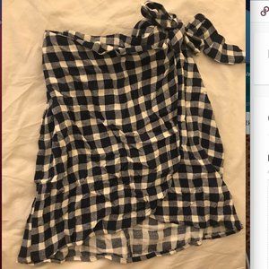 Reformation Side-Tie Gingham Skirt